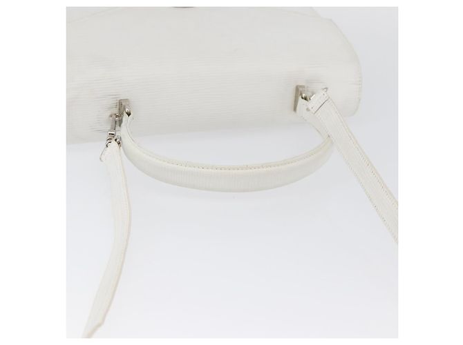 FENDI Handtasche aus Leder 2-in-1 Weiß Silber Authentisch LNZ694 - Ansicht 7