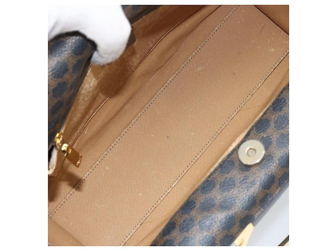 Céline Borsa a mano in tela Macadam CELINE in pelle PVC nera e oro Auth LNZ872A Nero D'oro - view 11