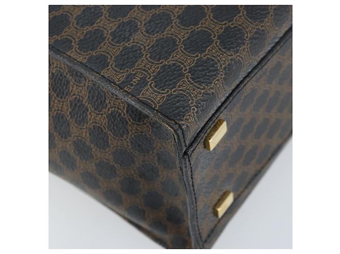 Céline Borsa a mano in tela Macadam CELINE in pelle PVC nera e oro Auth LNZ872A Nero D'oro - view 14