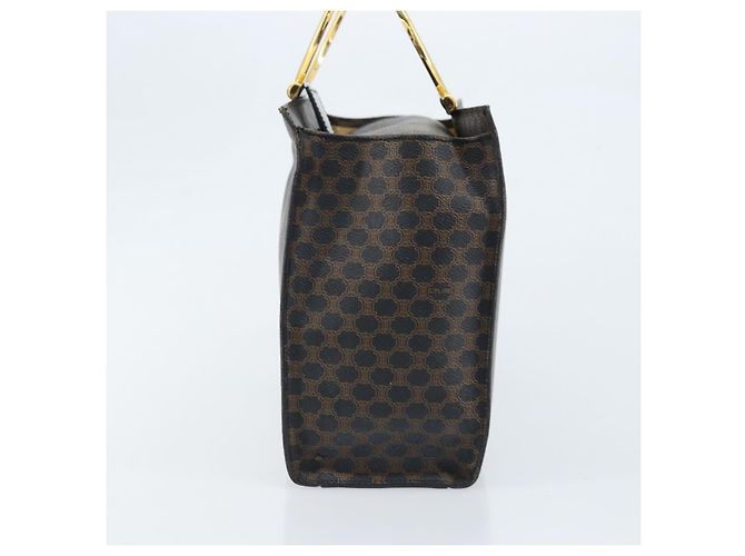 Céline Borsa a mano in tela Macadam CELINE in pelle PVC nera e oro Auth LNZ872A Nero D'oro - view 3