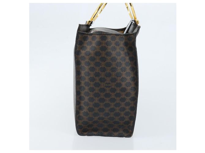 Céline Borsa a mano in tela Macadam CELINE in pelle PVC nera e oro Auth LNZ872A Nero D'oro - view 4