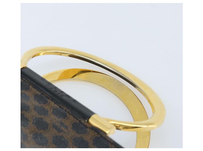 Céline Borsa a mano in tela Macadam CELINE in pelle PVC nera e oro Auth LNZ872A Nero D'oro - view 8