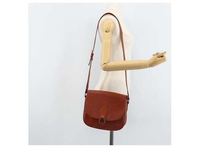 LOUIS VUITTON Borsa a Spalla Epi Saint Cloud GM Marrone M52193 LV Auth LNZ717 - vista 25