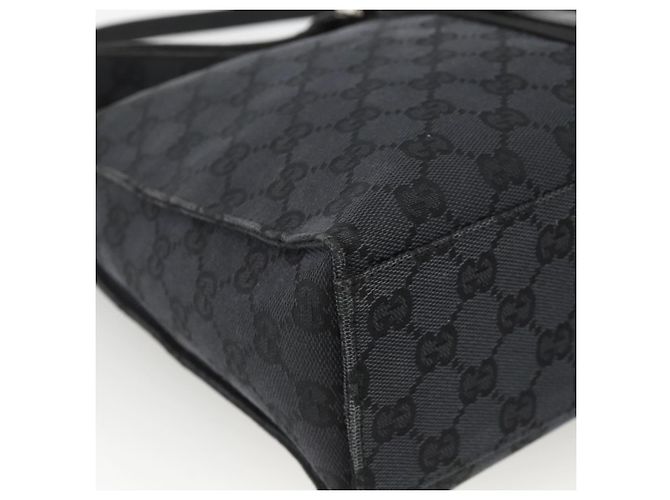 Borsa a Spalla Jackie in Tela GG Gucci in Pelle Nera e Argento 001 3355 Auth BAZ566A Nero - vista 14