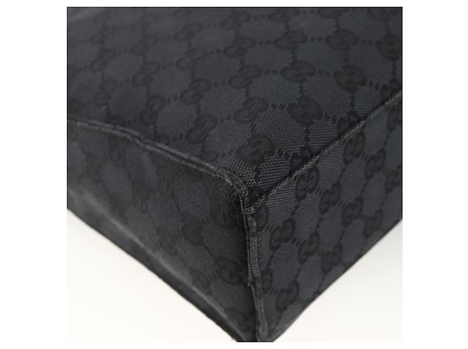 Borsa a Spalla Jackie in Tela GG Gucci in Pelle Nera e Argento 001 3355 Auth BAZ566A Nero - vista 16