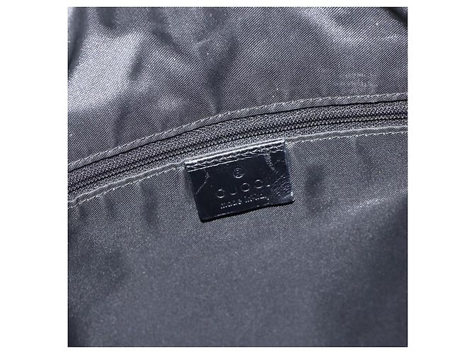Borsa a Spalla Jackie in Tela GG Gucci in Pelle Nera e Argento 001 3355 Auth BAZ566A Nero - vista 18