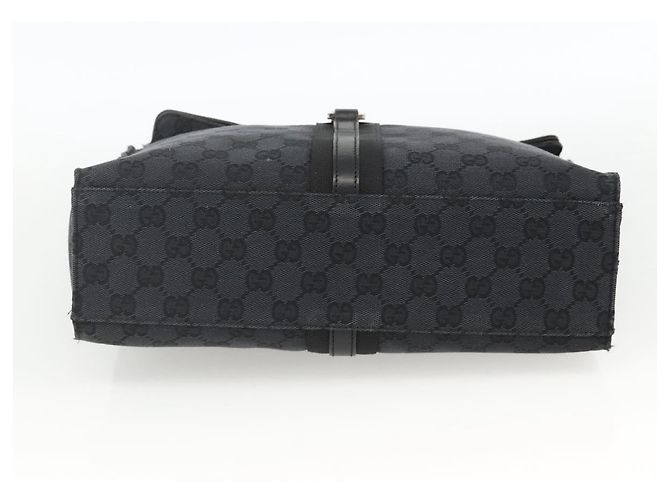 Borsa a Spalla Jackie in Tela GG Gucci in Pelle Nera e Argento 001 3355 Auth BAZ566A Nero - vista 5