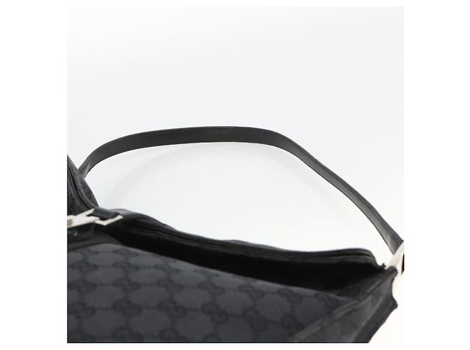Borsa a Spalla Jackie in Tela GG Gucci in Pelle Nera e Argento 001 3355 Auth BAZ566A Nero - vista 8