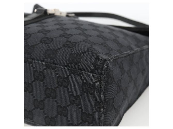 Borsa a Spalla Jackie in Tela GG Gucci in Pelle Nera e Argento 001 3355 Auth BAZ566A Nero - vista 9