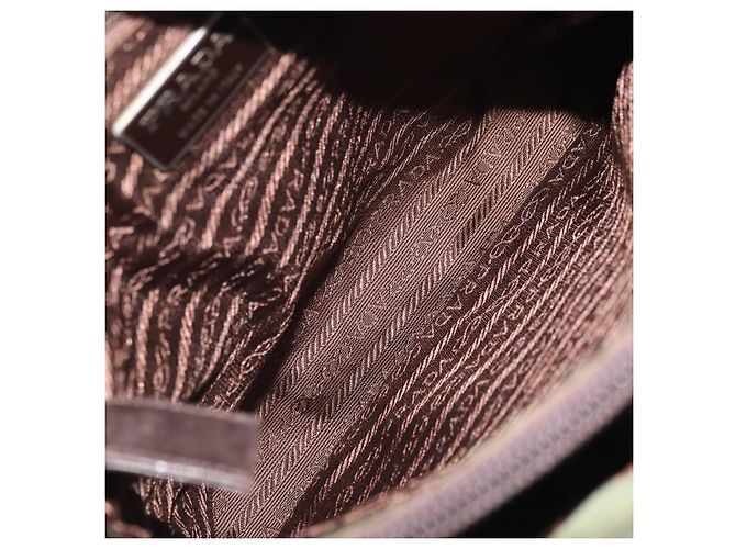 PRADA Borsa a mano in nylon verde Auth bs34103 - vista 11
