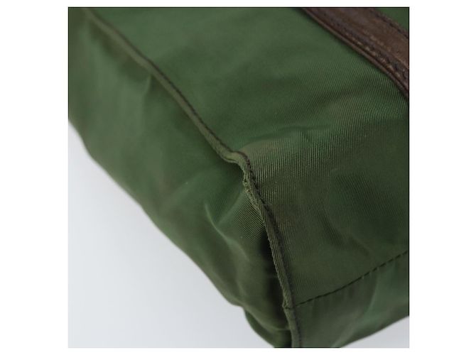 PRADA Borsa a mano in nylon verde Auth bs34103 - vista 14