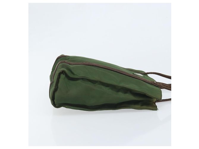 PRADA Borsa a mano in nylon verde Auth bs34103 - vista 3