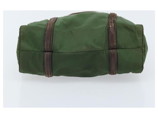 PRADA Borsa a mano in nylon verde Auth bs34103 - vista 5