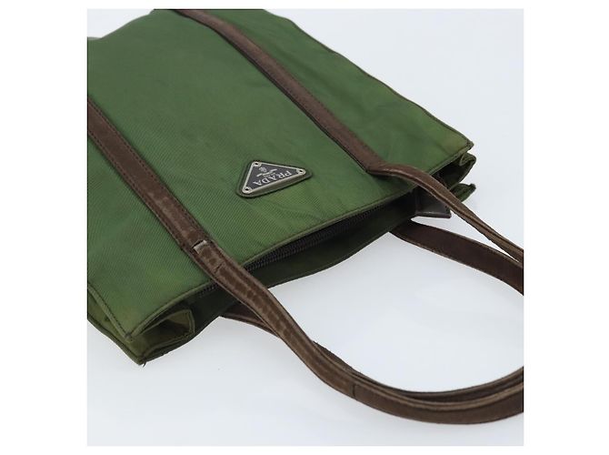 PRADA Borsa a mano in nylon verde Auth bs34103 - vista 6