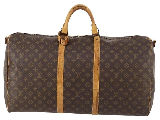 LOUIS VUITTON Borsa Boston Monogram Keepall Bandoulière 60 M41412 LV Auth gh1774 Monogramma - vista 13
