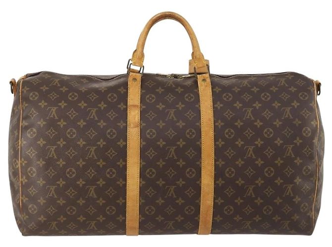 LOUIS VUITTON Borsa Boston Monogram Keepall Bandoulière 60 M41412 LV Auth gh1774 Monogramma - vista 2