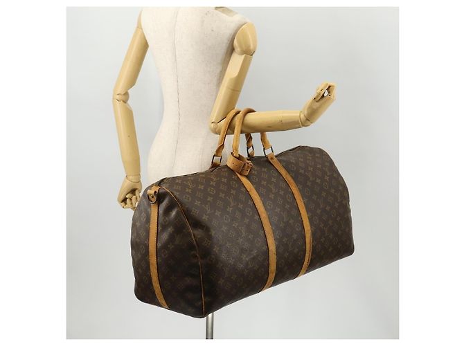LOUIS VUITTON Borsa Boston Monogram Keepall Bandoulière 60 M41412 LV Auth gh1774 Monogramma - vista 22