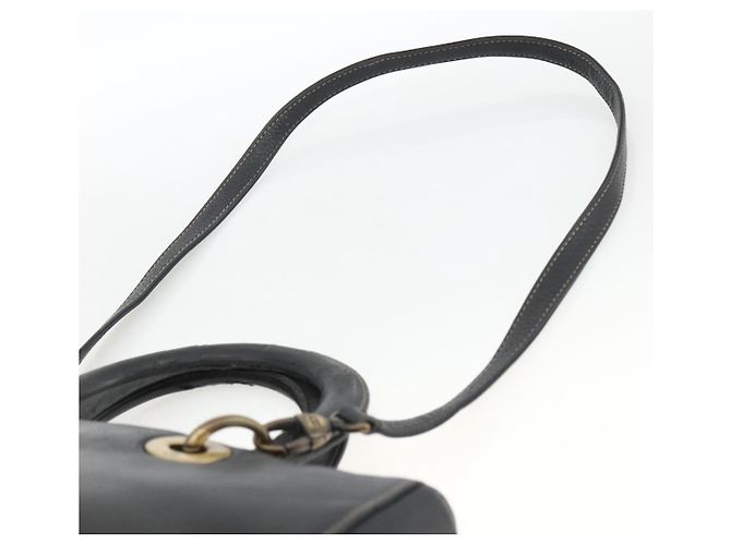 Christian Dior Borsa Tote Lady Dior in pelle 2 in 1 nera e oro Auth ARZ701 Nero D'oro - vista 14