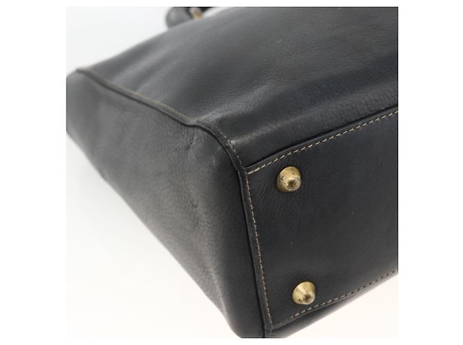 Christian Dior Borsa Tote Lady Dior in pelle 2 in 1 nera e oro Auth ARZ701 Nero D'oro - vista 18