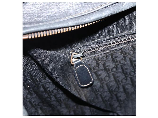 Christian Dior Borsa Tote Lady Dior in pelle 2 in 1 nera e oro Auth ARZ701 Nero D'oro - vista 23