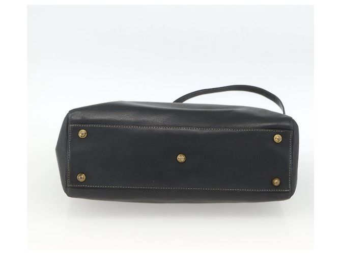 Christian Dior Borsa Tote Lady Dior in pelle 2 in 1 nera e oro Auth ARZ701 Nero D'oro - vista 5