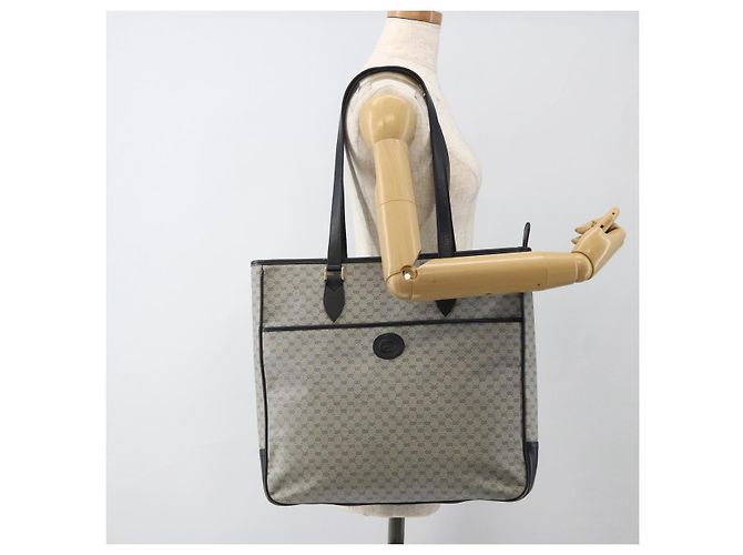 Gucci Borsa tote Micro GG Supreme in PVC Navy Gold 002 39 0149 Auth SW2203 - vista 23