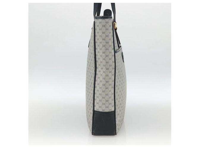 Gucci Borsa tote Micro GG Supreme in PVC Navy Gold 002 39 0149 Auth SW2203 - vista 3