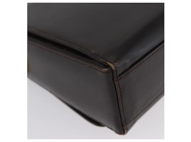 Borsa a Spalla Gancini in Pelle Marrone Oro Salvatore Ferragamo Auth ka3381 D'oro - vista 16