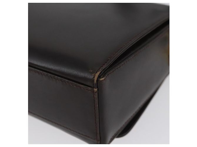 Borsa a Spalla Gancini in Pelle Marrone Oro Salvatore Ferragamo Auth ka3381 D'oro - vista 17