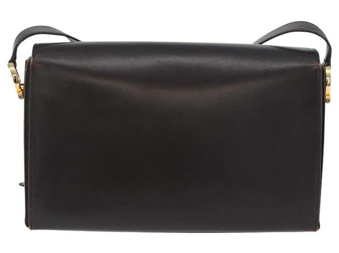 Borsa a Spalla Gancini in Pelle Marrone Oro Salvatore Ferragamo Auth ka3381 D'oro - vista 2