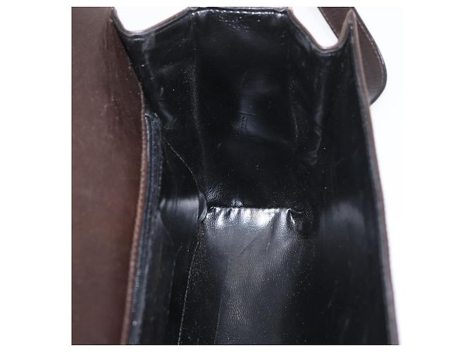 Borsa a Spalla Gancini in Pelle Marrone Oro Salvatore Ferragamo Auth ka3381 D'oro - vista 21