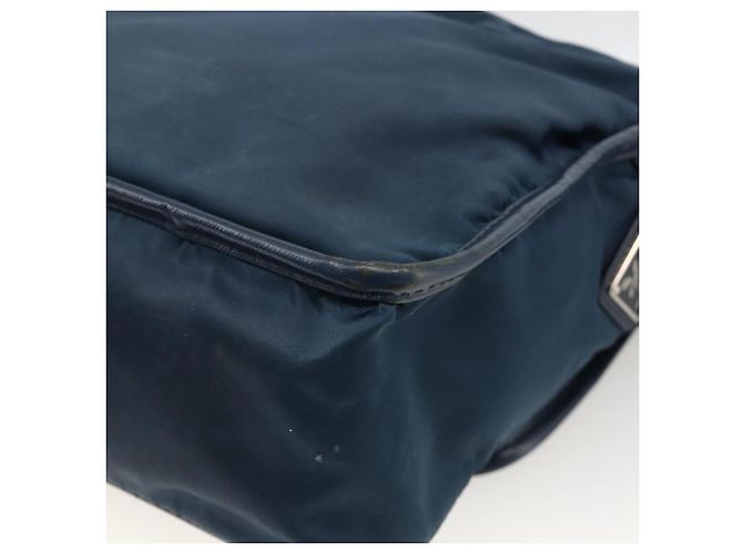 Borsa a Spalla PRADA in Nylon Blu Navy Argento Autentica LNZ603 - vista 15