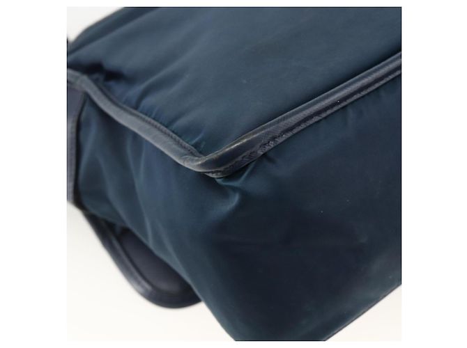 Borsa a Spalla PRADA in Nylon Blu Navy Argento Autentica LNZ603 - vista 16