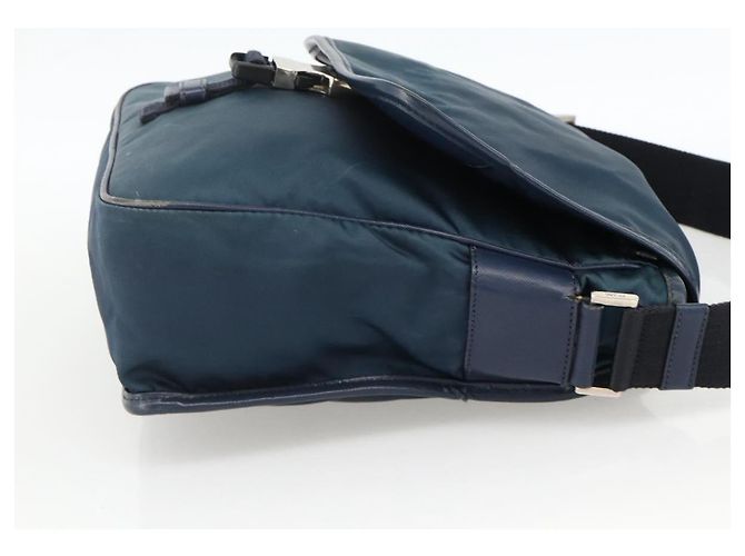 Borsa a Spalla PRADA in Nylon Blu Navy Argento Autentica LNZ603 - vista 4