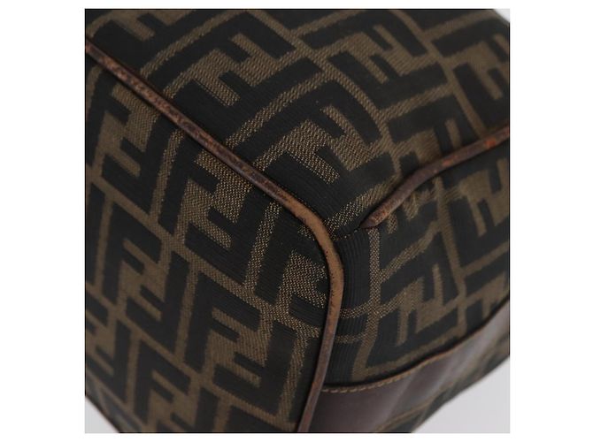 FENDI Borsa Vanity in Tela Zucca Nera Marrone Auth ep13903 Nero - vista 15
