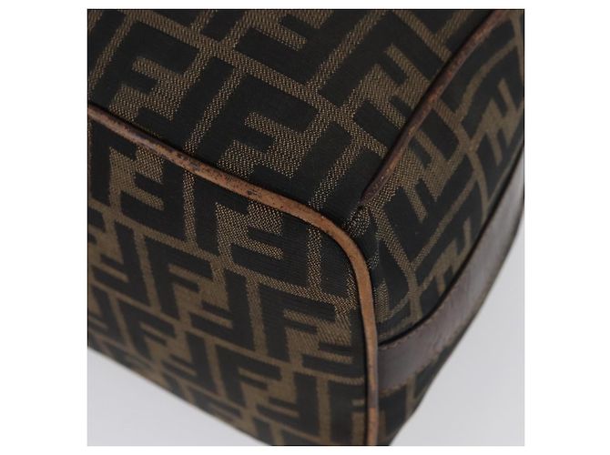 FENDI Borsa Vanity in Tela Zucca Nera Marrone Auth ep13903 Nero - vista 17