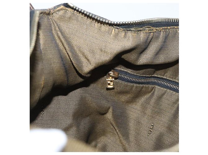 FENDI Borsa Vanity in Tela Zucca Nera Marrone Auth ep13903 Nero - vista 22