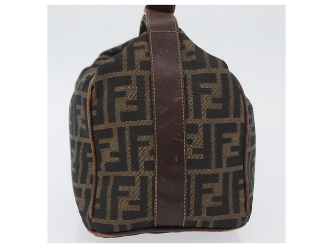FENDI Borsa Vanity in Tela Zucca Nera Marrone Auth ep13903 Nero - vista 3