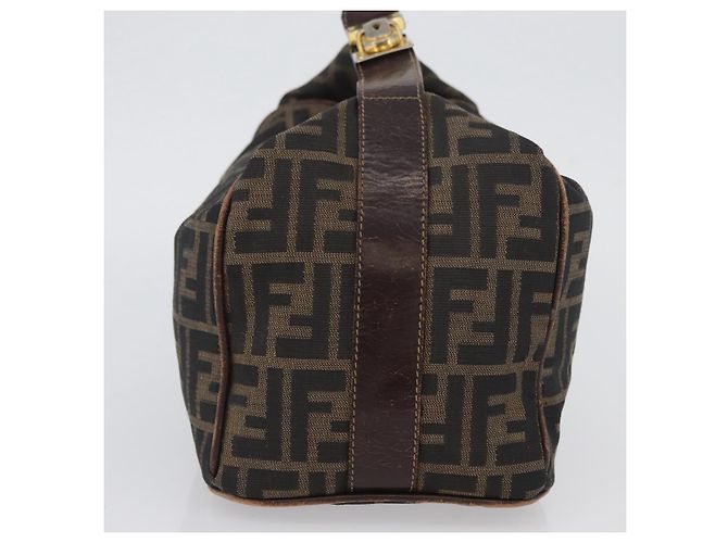 FENDI Borsa Vanity in Tela Zucca Nera Marrone Auth ep13903 Nero - vista 4