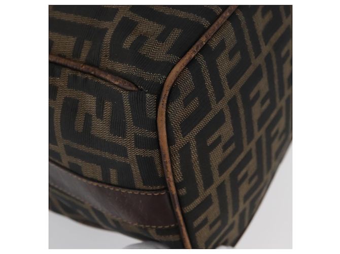 FENDI Borsa Vanity in Tela Zucca Nera Marrone Auth ep13903 Nero - vista 8