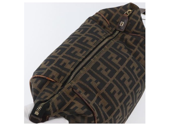 FENDI Borsa Vanity in Tela Zucca Nera Marrone Auth ep13903 Nero - vista 9