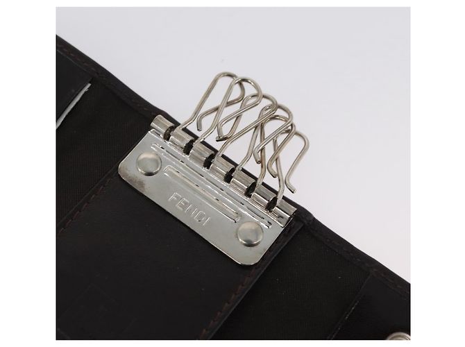 FENDI Zucca Canvas Key Case Black Brown Auth am11078A - view 10