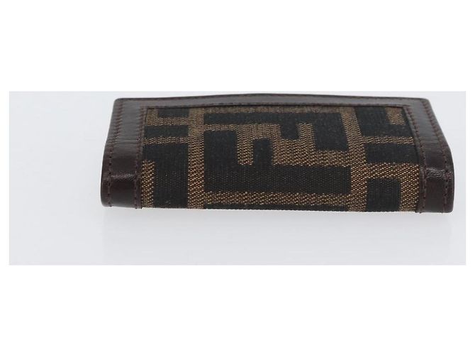 FENDI Zucca Canvas Key Case Black Brown Auth am11078A - view 3