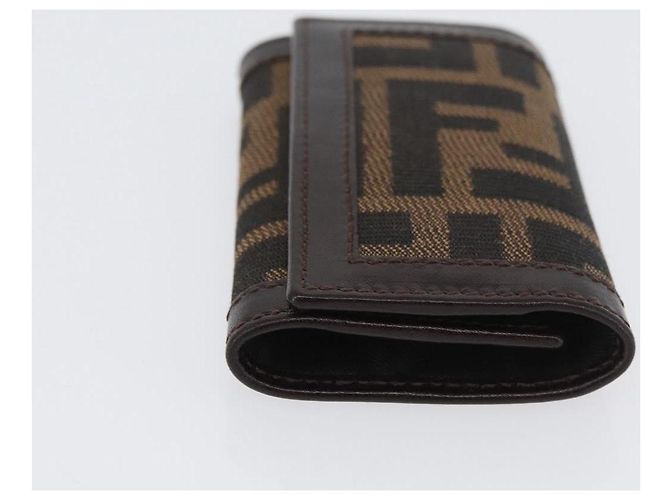 FENDI Zucca Canvas Key Case Black Brown Auth am11078A - view 6