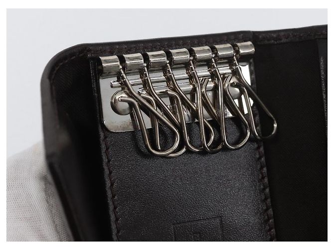 FENDI Zucca Canvas Key Case Black Brown Auth am11078A - view 9