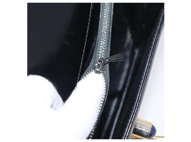 Borsa a mano GUCCI in pelle nera e oro Auth ep13892 Nero D'oro - vista 10