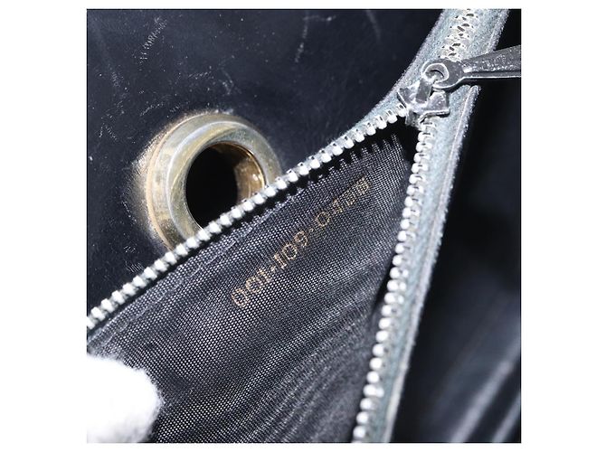 Borsa a mano GUCCI in pelle nera e oro Auth ep13892 Nero D'oro - vista 12