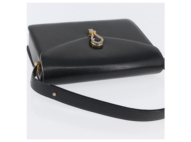 Borsa a mano GUCCI in pelle nera e oro Auth ep13892 Nero D'oro - vista 14