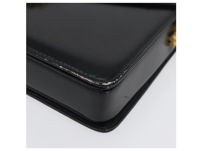 Borsa a mano GUCCI in pelle nera e oro Auth ep13892 Nero D'oro - vista 16