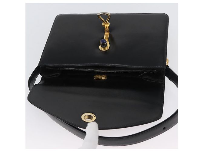 Borsa a mano GUCCI in pelle nera e oro Auth ep13892 Nero D'oro - vista 20